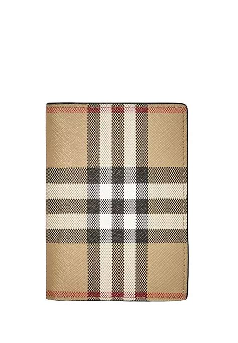 burberry check folding card case|Burberry card case wallets.